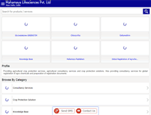 Tablet Screenshot of mahamayalifesciences.com